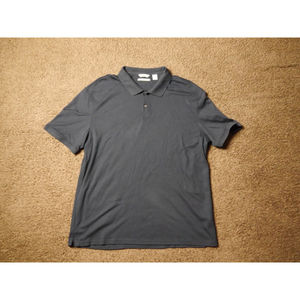 Calvin Klein Extra Large Short Sleeve Polo With Liquid Touch Fabric Black